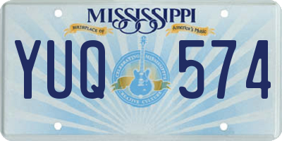 MS license plate YUQ574