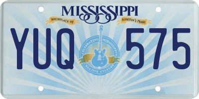 MS license plate YUQ575