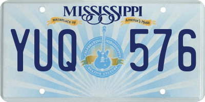 MS license plate YUQ576