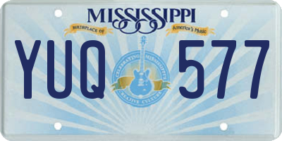MS license plate YUQ577
