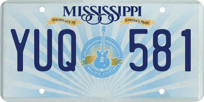 MS license plate YUQ581