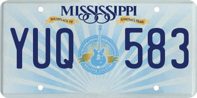 MS license plate YUQ583