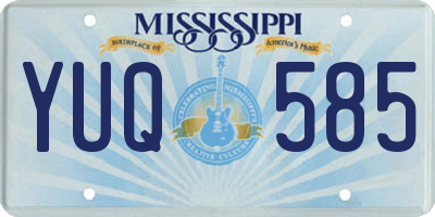 MS license plate YUQ585