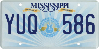 MS license plate YUQ586