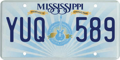 MS license plate YUQ589