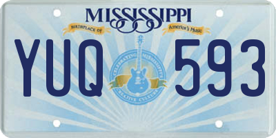 MS license plate YUQ593