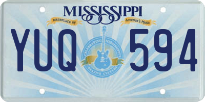 MS license plate YUQ594