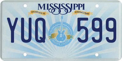 MS license plate YUQ599