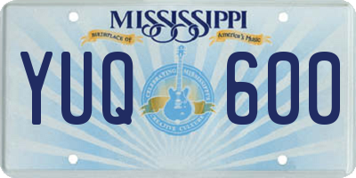 MS license plate YUQ600