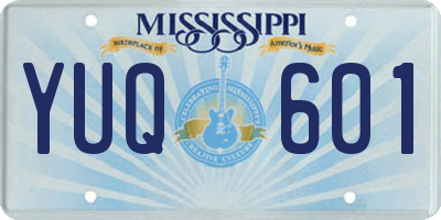 MS license plate YUQ601