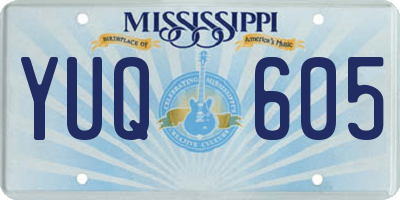 MS license plate YUQ605