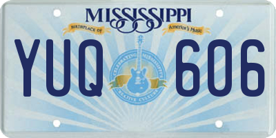 MS license plate YUQ606