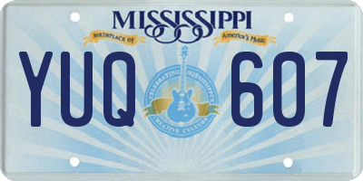 MS license plate YUQ607