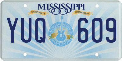 MS license plate YUQ609