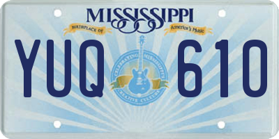 MS license plate YUQ610