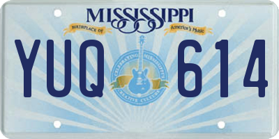 MS license plate YUQ614