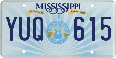 MS license plate YUQ615