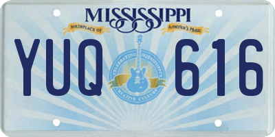 MS license plate YUQ616