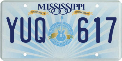 MS license plate YUQ617