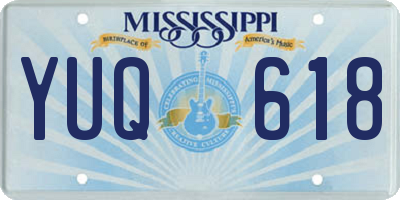 MS license plate YUQ618