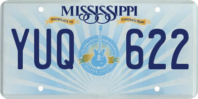 MS license plate YUQ622
