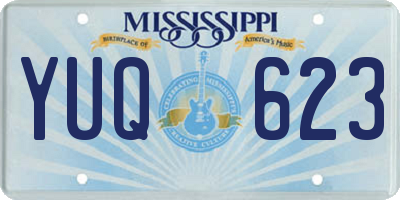 MS license plate YUQ623
