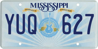 MS license plate YUQ627
