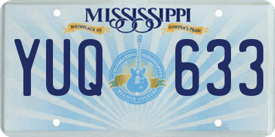 MS license plate YUQ633