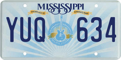 MS license plate YUQ634