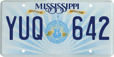 MS license plate YUQ642