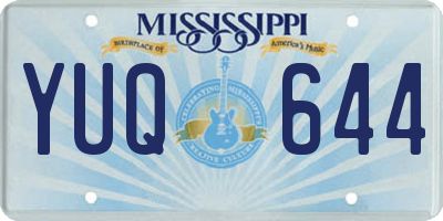 MS license plate YUQ644