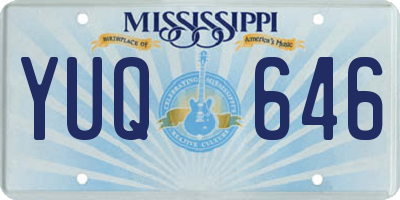 MS license plate YUQ646