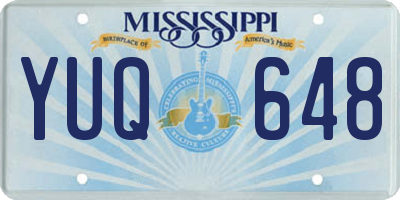 MS license plate YUQ648