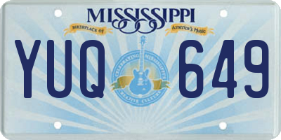 MS license plate YUQ649
