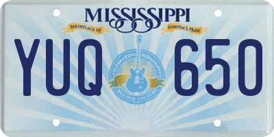 MS license plate YUQ650