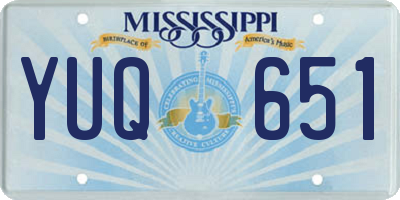 MS license plate YUQ651