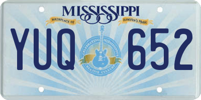 MS license plate YUQ652