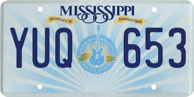 MS license plate YUQ653