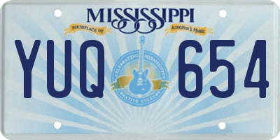 MS license plate YUQ654