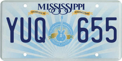 MS license plate YUQ655