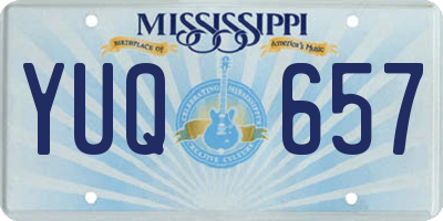 MS license plate YUQ657