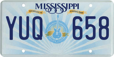 MS license plate YUQ658