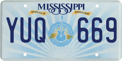 MS license plate YUQ669