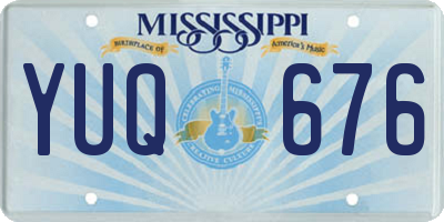 MS license plate YUQ676