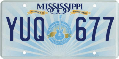 MS license plate YUQ677
