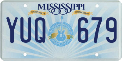 MS license plate YUQ679