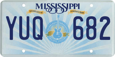 MS license plate YUQ682