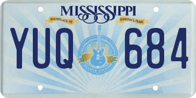 MS license plate YUQ684