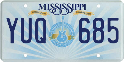 MS license plate YUQ685