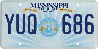 MS license plate YUQ686